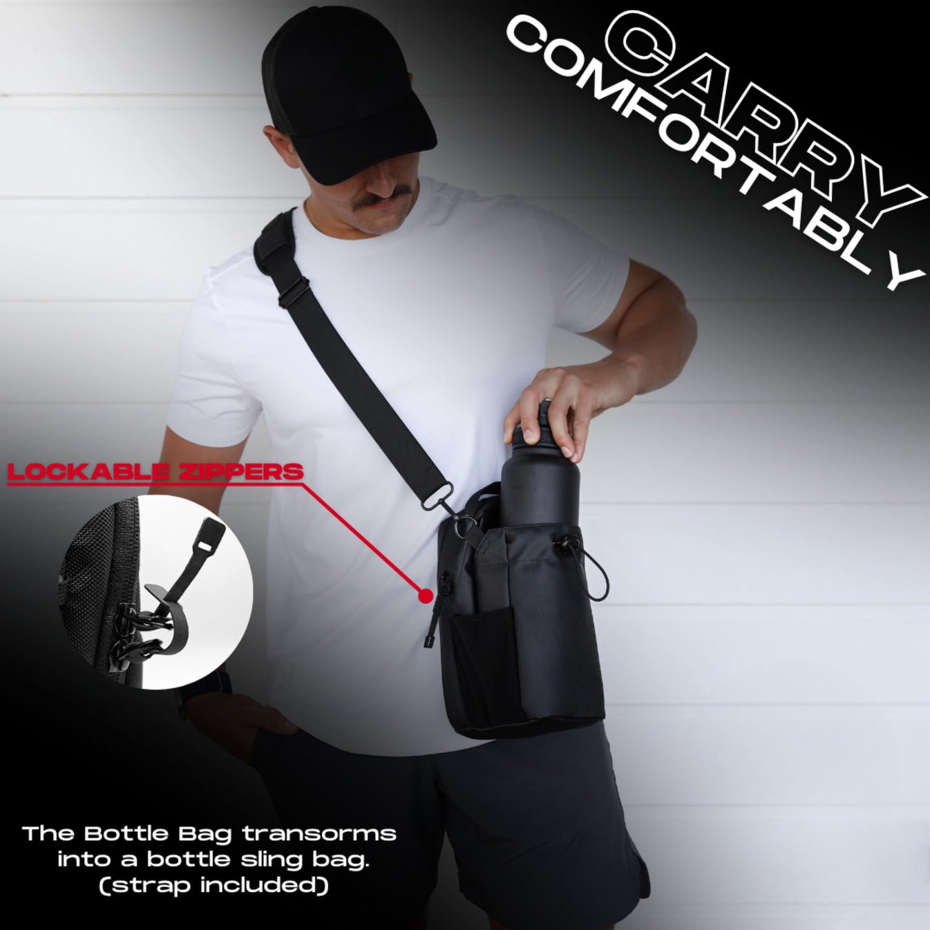 GymiMate Magnetic Water Bottle Bag